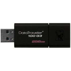 Memoria usb 3.0 kingston 256gb datatraveler 100 g3 negro