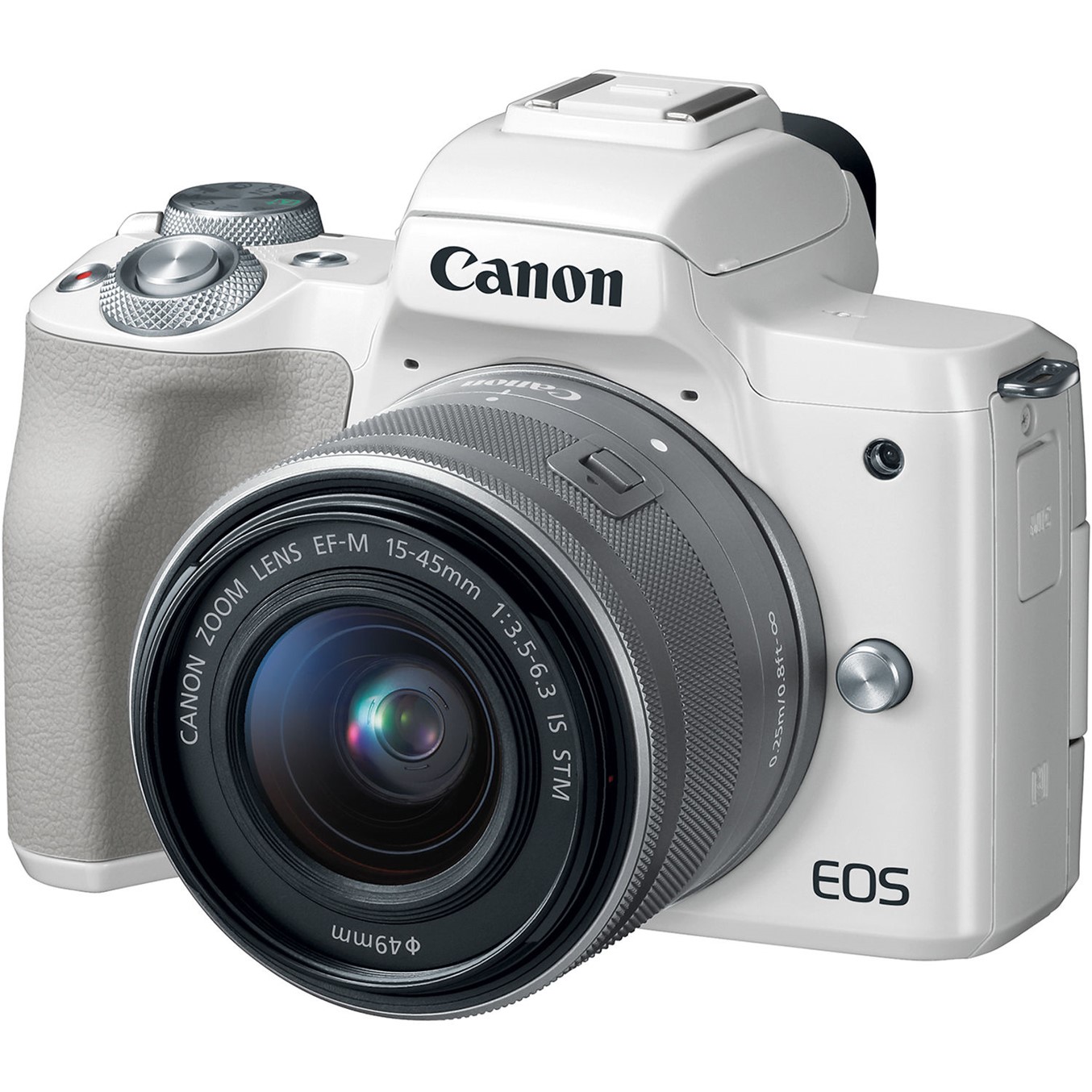 Camara digital reflex canon eos m50 m15 - 45 s -  cmos -  24.1mp -  digic 8 -  videos 4k -  wifi -  nfc -  bluetooth -  blanco