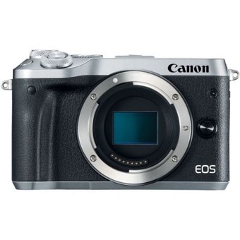 Camara digital reflex canon eos m6 body (solo cuerpo) cmos -  24.2mp -  digic 7 -  full hd -  wifi -  nfc -  bluetooth -  plata