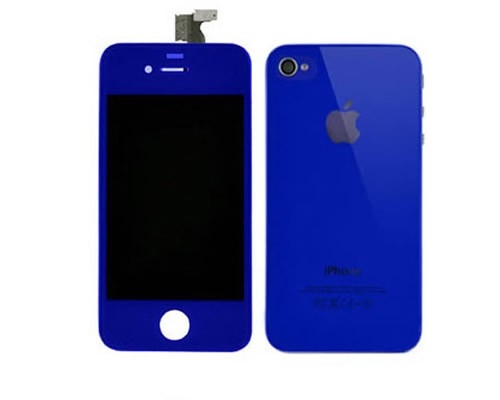 Repuesto housing completo para apple iphone 4g azul oscuro