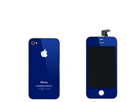 Repuesto housing completo para apple iphone 4s azul oscuro