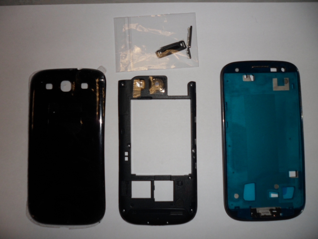 Repuesto housing completo para smartphone samsung galaxy s3 i9300 negro