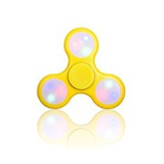 Fidget spinner con luz amarillo