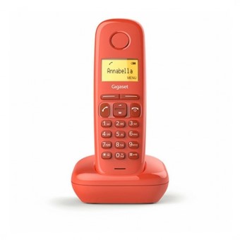 Telefono fijo inalambrico gigaset a170 rojo 50 numeros agenda -  10 tonos