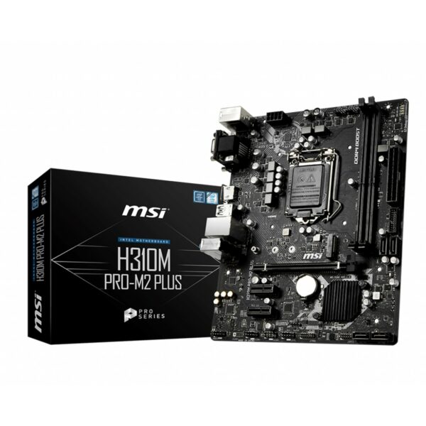 Placa base msi intel h310m - pro - m2 plus socket 1151 ddr4 x2 2666mhz max 32gb d - sub hdmi dvi - d matx