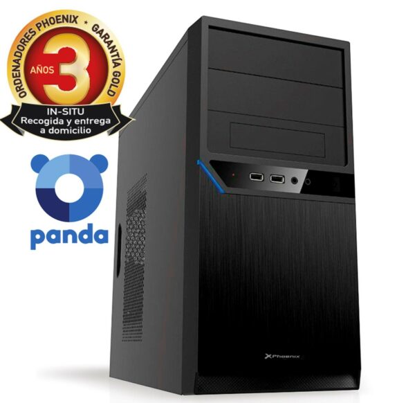 Ordenador pc phoenix home intel dual core 4gb ddr4 250 gb ssd rw micro atx