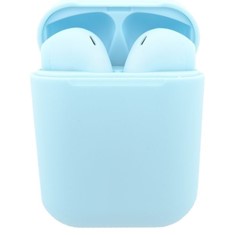 Auriculares bluetooth innjoo go azul + estuche de carga