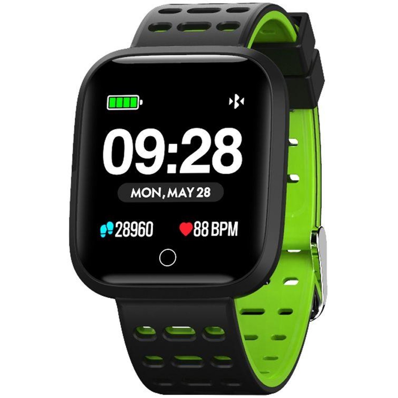 Reloj innjoo sport watch verde cuadrado -  1.33pulgadas -  512kb rom -  64kb ram -  bluetooth 4.0