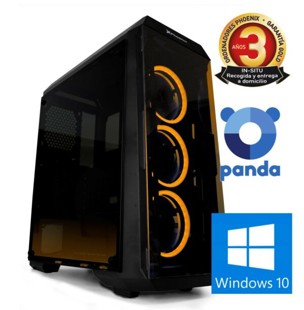 Ordenador phoenix gaming rgb kuiper intel core i5f vga g - force gtx 1660 6gb ddr6 8gb ddr4 2666 500gb ssd nvme  atx pc windows 10