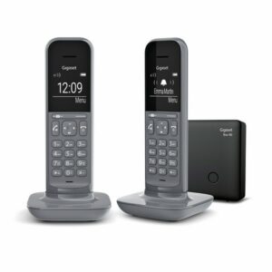 Telefono fijo inalambrico gigaset cl390 duo gris