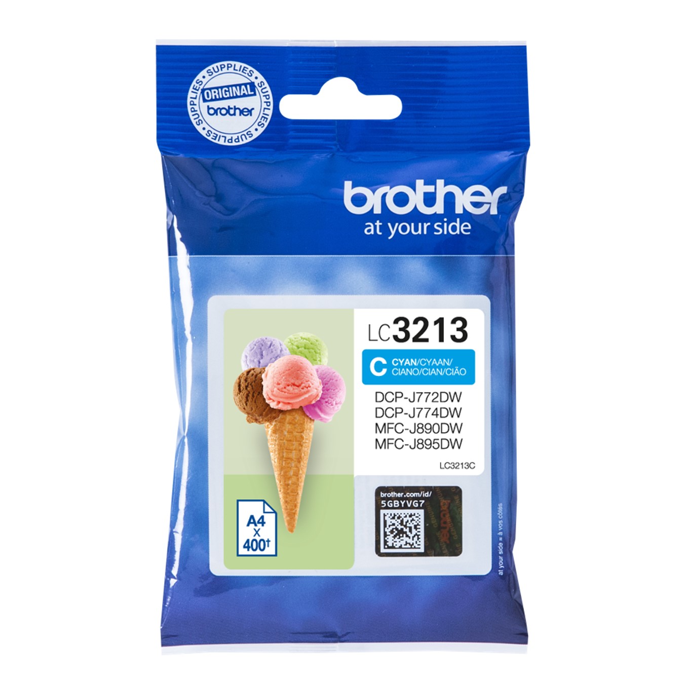 Cartucho tinta brother lc3213c cian 400 paginas