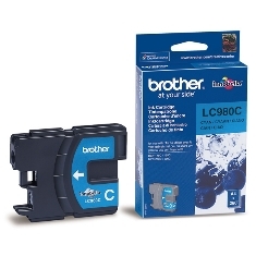 Cartucho tinta brother lc980c cian 260 paginas dcp - 165c -  dcp - 195c -  dcp - 375cw -  mfc - 250c -  mfc - 255cw