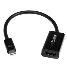 Conversor de vídeo mini displayport a hdmi con audio  adaptador activo mdp 1.2 para macbook pro -  4k @ 30hz -  negro