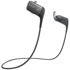 Auriculares deportivos sony mdras600btb negro - nfc - bluetooth - resistente a salpicaduras - 8.5 hs bateria