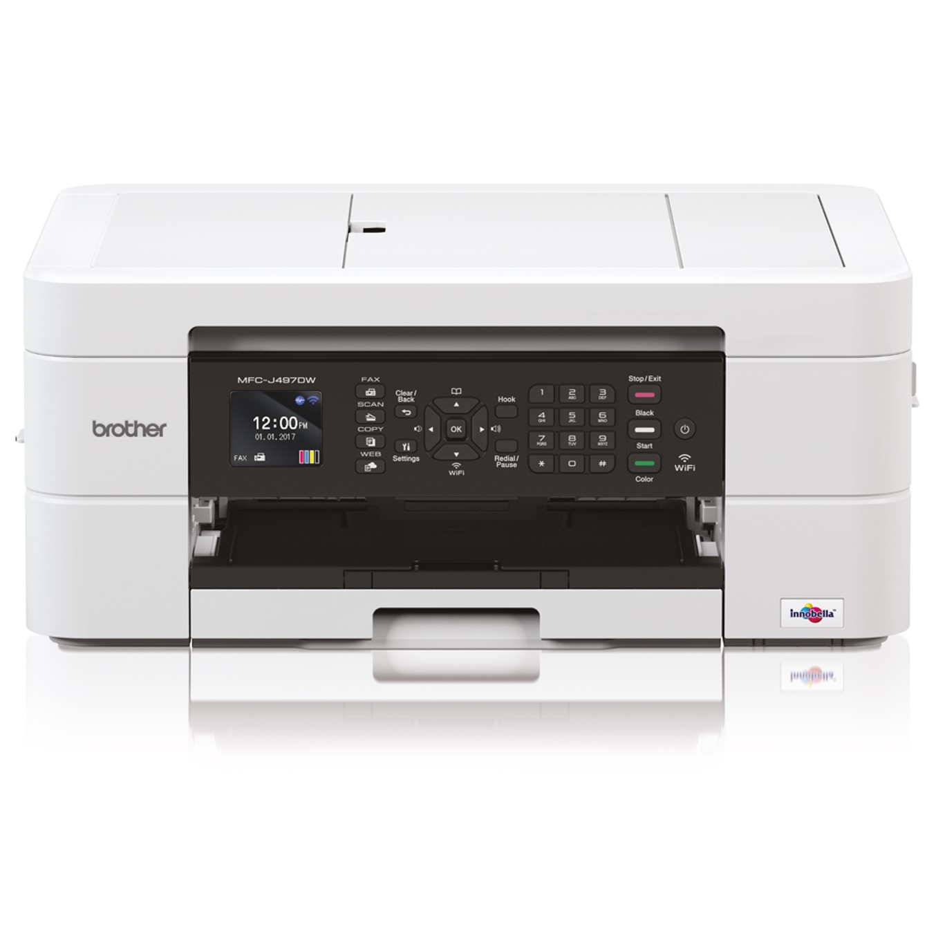 Multifuncion brother inyeccion color mfc - j497dw fax -  a4 -  12ppm -  128mb -  usb -  wifi -  duplex impresion