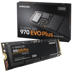 Disco duro interno solido ssd samsung mz - v7s250bw - 970 evo plus -  250gb -  m.2 nvme