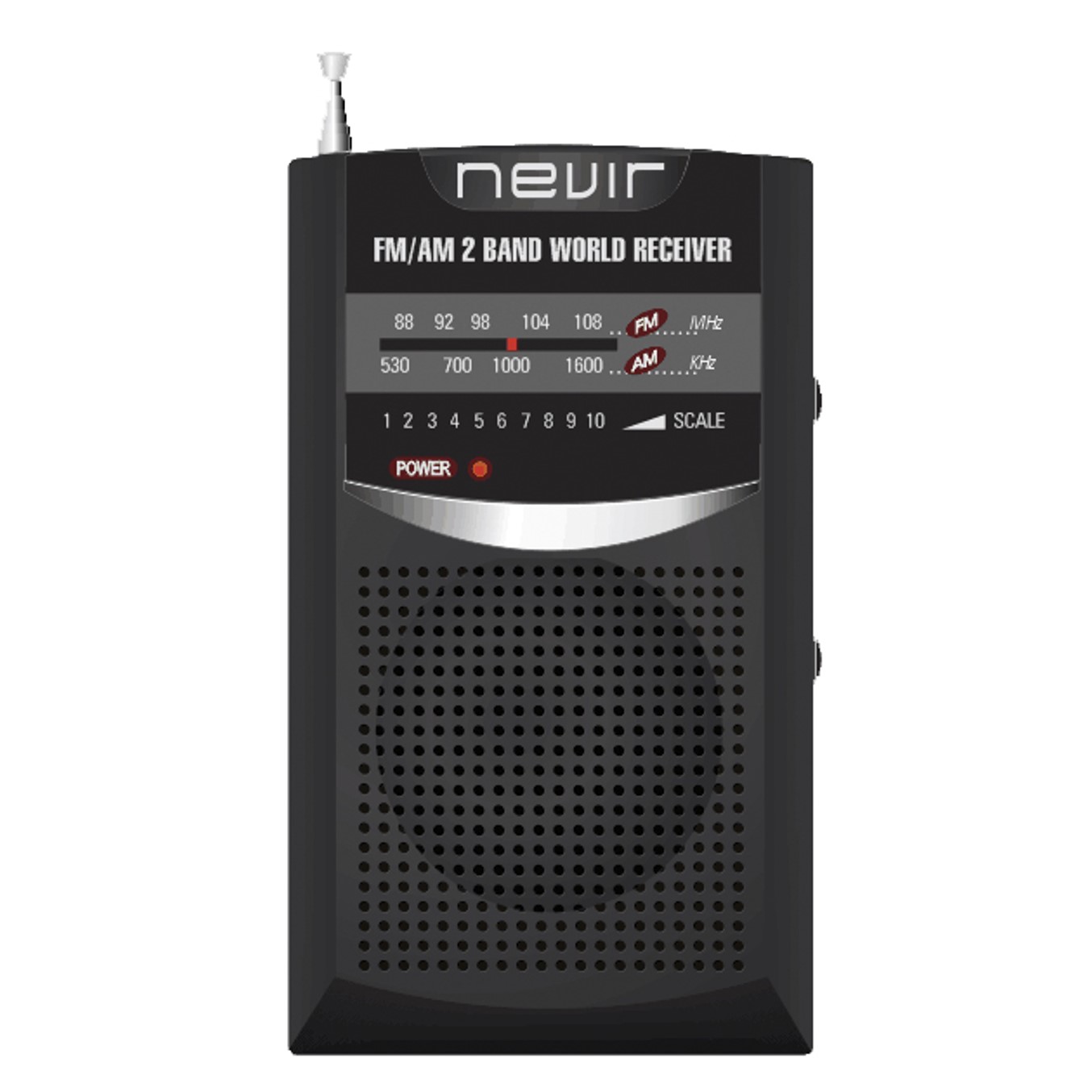 Radio nevir de bolsillo nvr - 136 negro