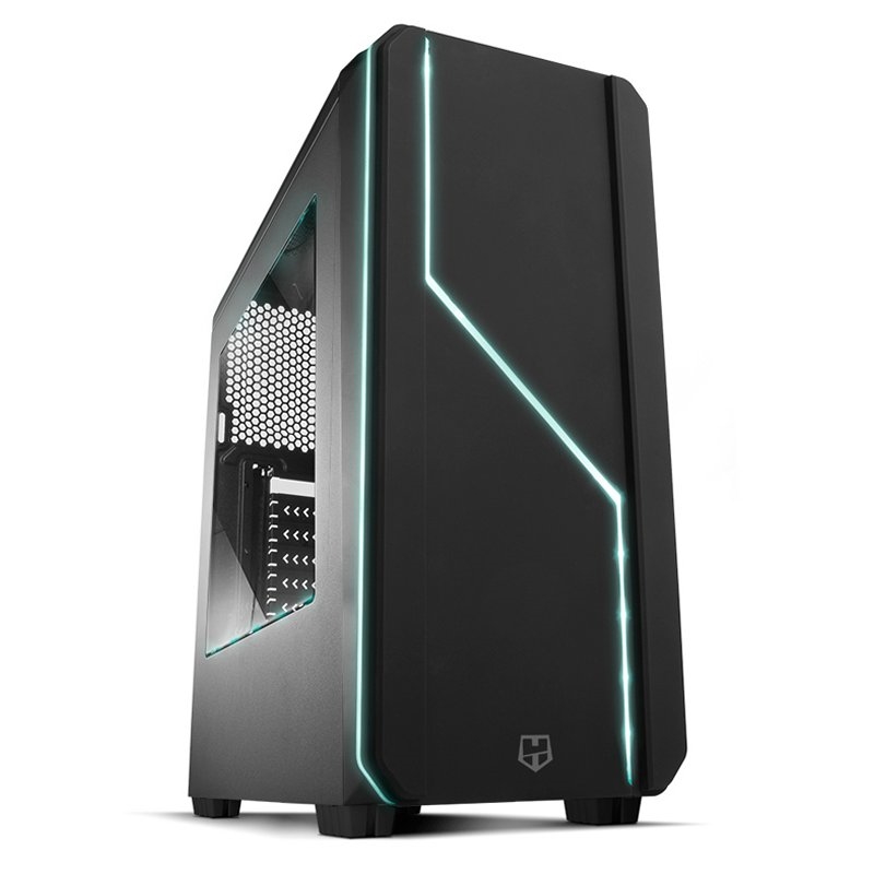 Caja ordenador gaming nox hummer mc atx con mdl negra sin fuente