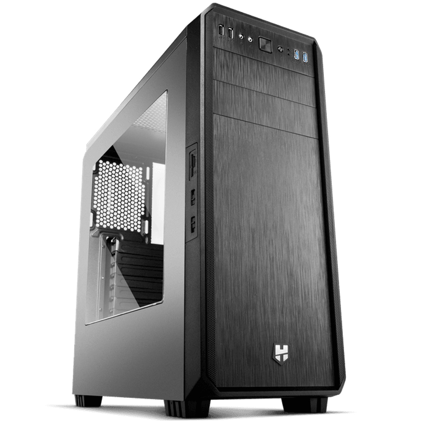 Caja ordenador gaming nox hummer zs atx usb 3.0 negra sin fuente ventana acrilica