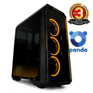 Ordenador phoenix gaming rgb panzer amd ryzen 5 3600 vga radeon rx580 4gb ddr5 8gb ddr4 3000 500gb ssd nvme  atx pc