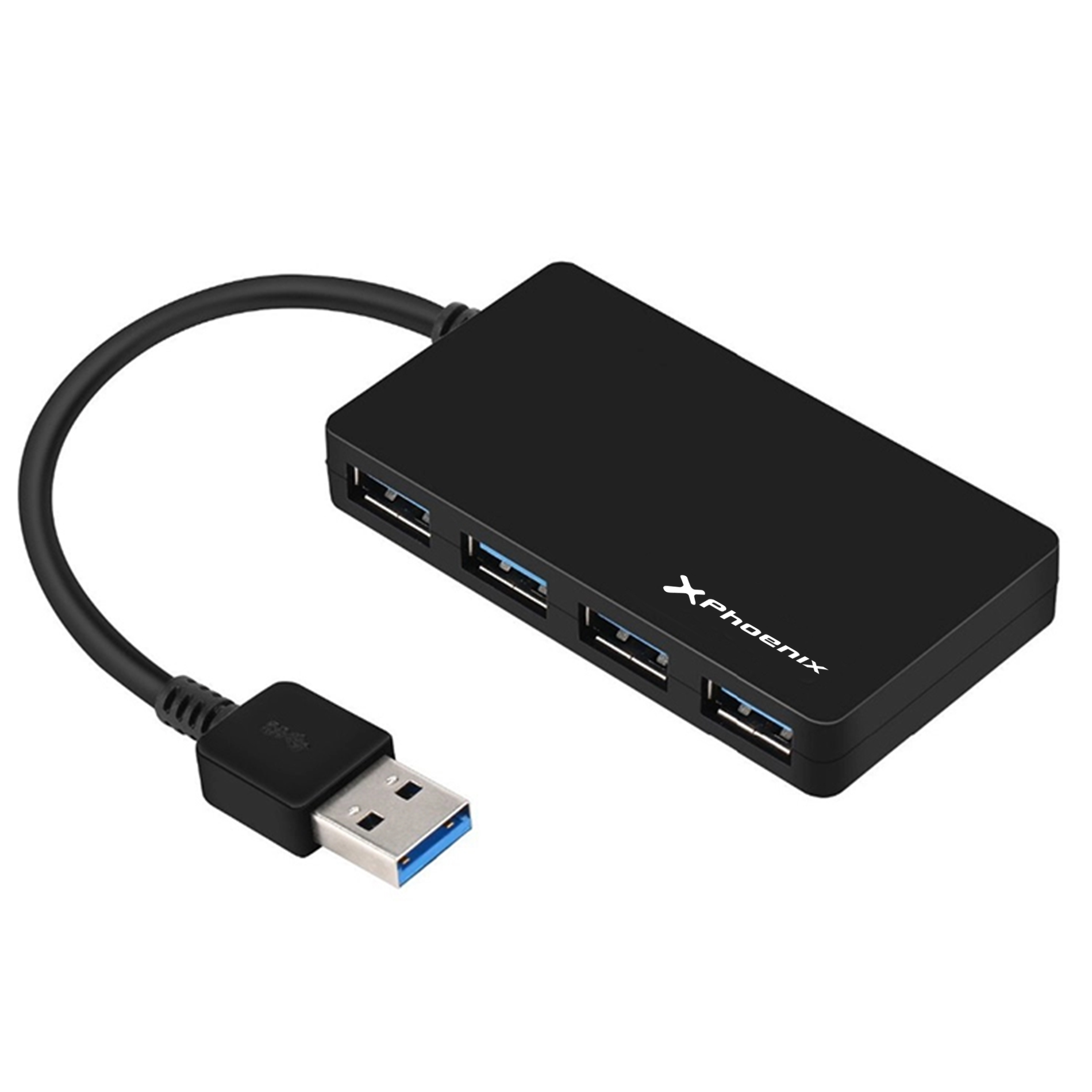 Hub usb phoenix 4 puertos -  usb 3.0 - negro