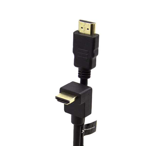 Cable hdmi 2.0 macho -  macho phoenix con conector 90º - 1 metro