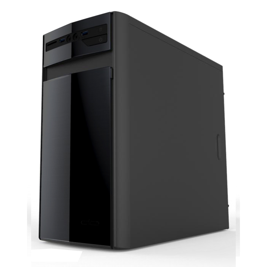 Caja ordenador semitorre micro atx oem phcajamicroatx2  2* usb 2.0 sin fuente black glossy  negro brillante