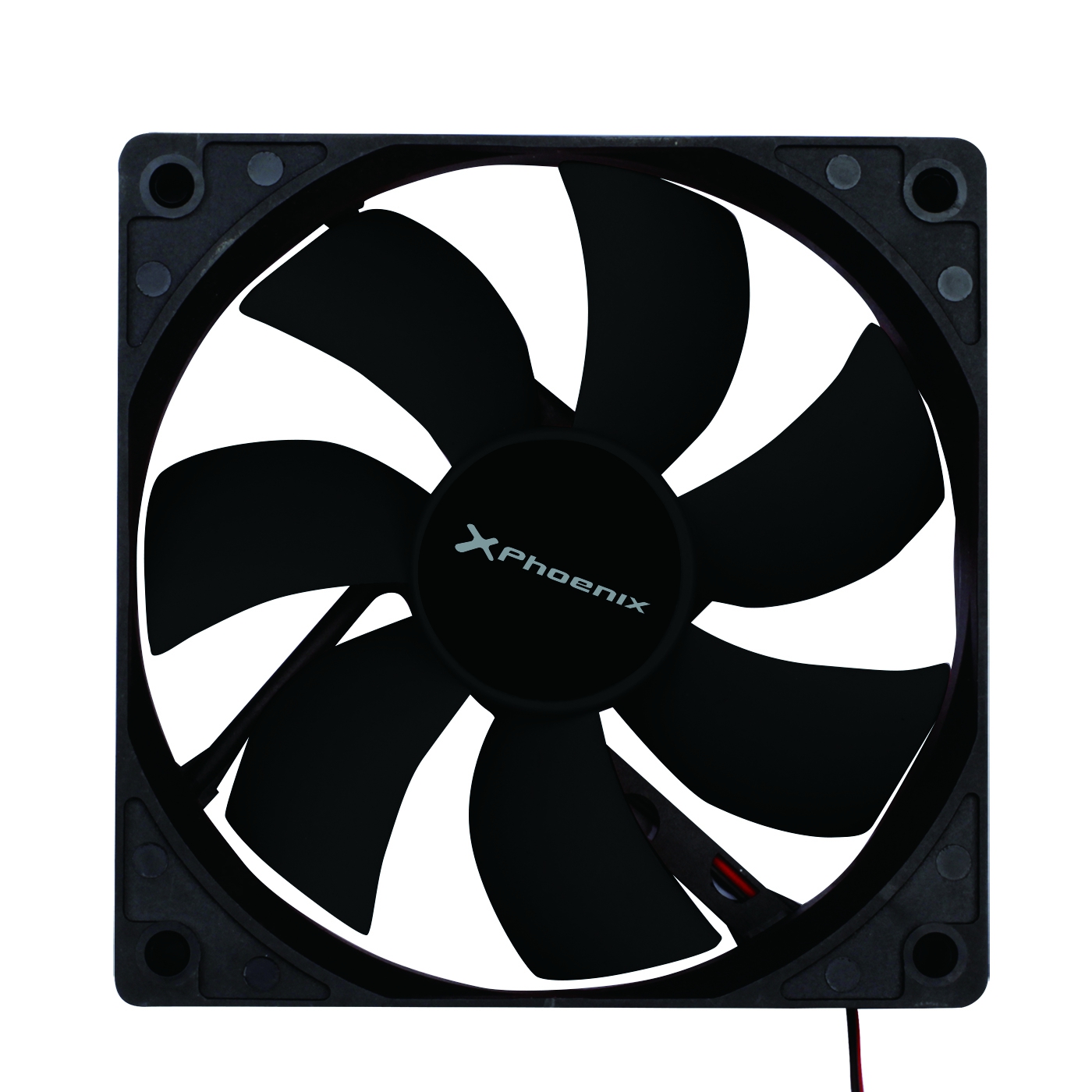 Ventilador auxiliar phoenix phcoolerfan12 12cm - 3 a 4 pines -  1200rpm -  silencioso -  color negro