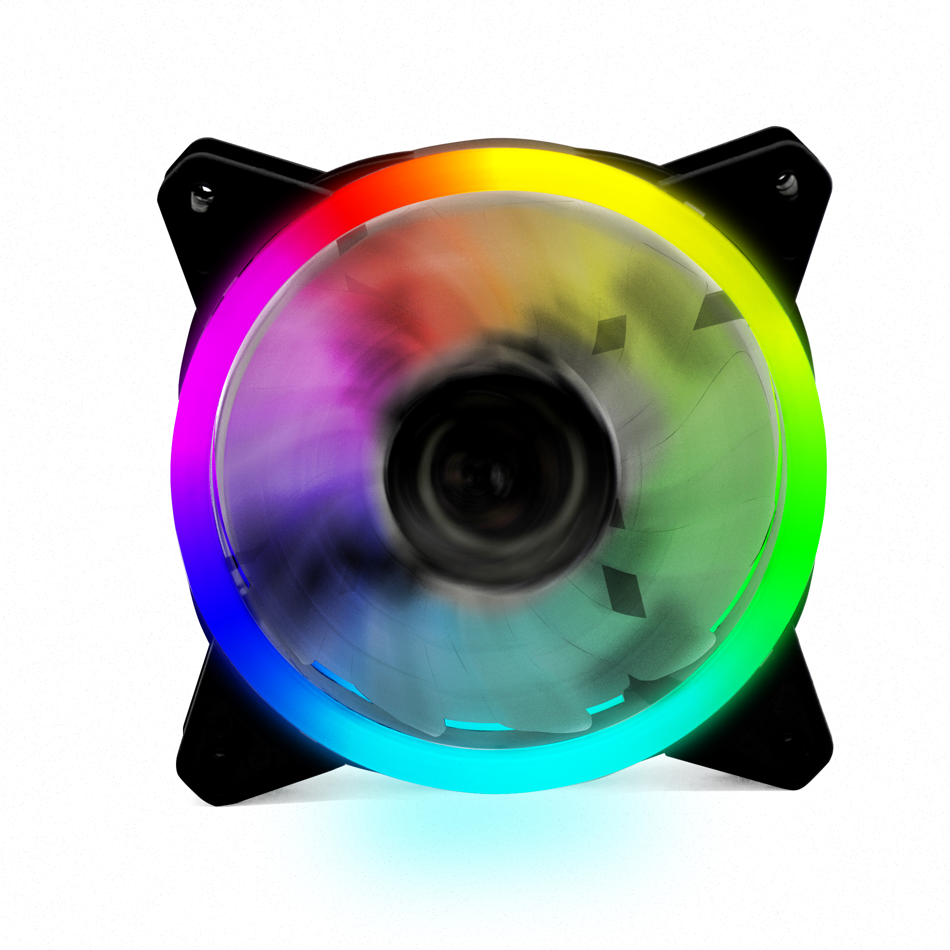 Ventilador ordenador gaming phoenix led gaming 120mm rgb (argb) -  1200 rpm - doble anillo led