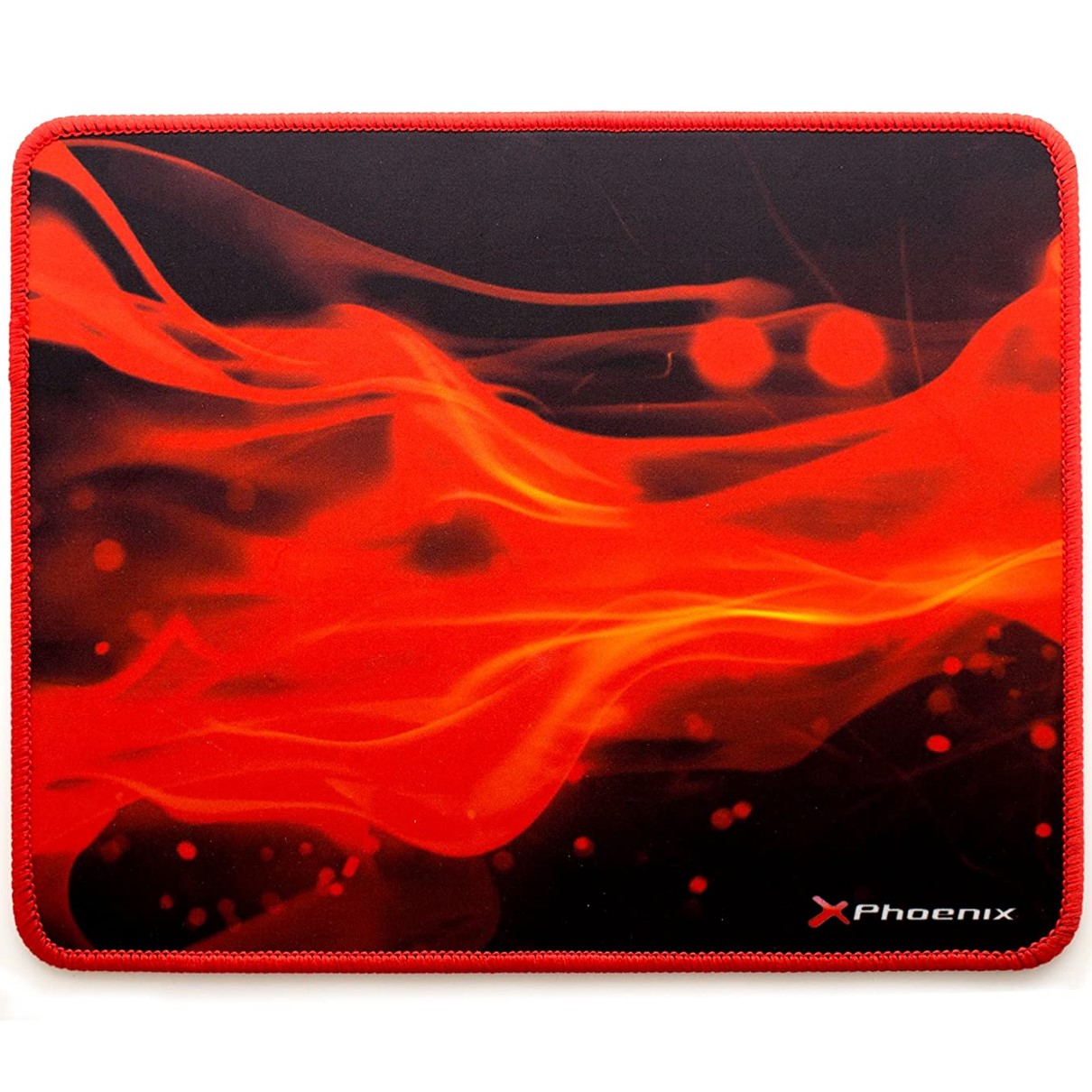 Alfombrilla phoenix phfactorpad - s gaming para mouse raton  tamaño s 280 x 220  x 3 mm silicona suave antideslizante rojo y negro