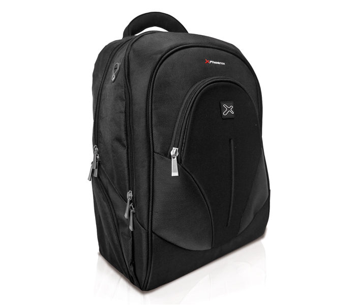 Mochila portatil phoenix phoxford  hasta 17.3pulgadas - ultrabook - netbook - tablet - nylon - acolchado -  con bolsillo interior reforzado -  negro