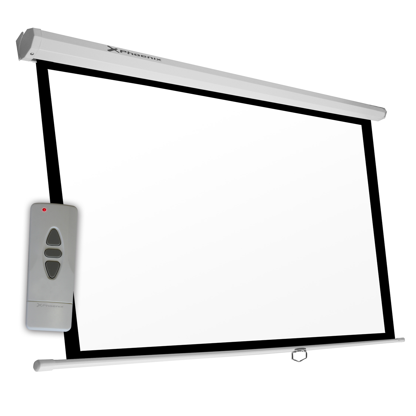 Pantalla electrica videoproyector pared y techo phoenix 100'' ratio 4:3 - 16:9  2m x 1.5 m  posicion ajustable  - carcasa blanca - tela super resistente