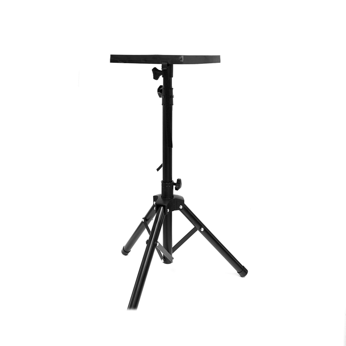 Mesa - soporte para video proyector - ordenador portatil  phoenix tipo tripode - adjustable en altura - plegable - portatil peso ligero - altura maxima 1.5 metros acero negro