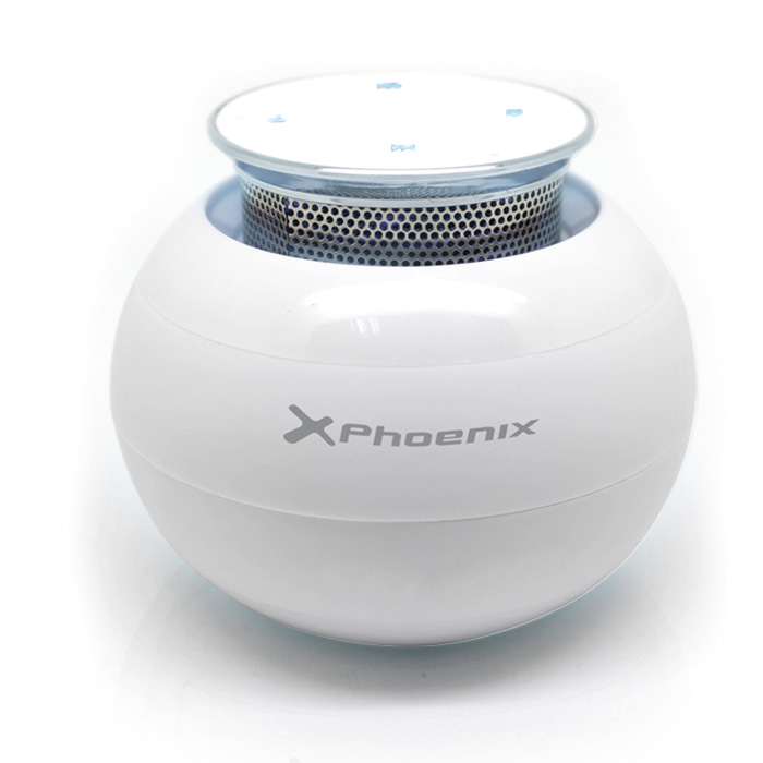 Altavoz portatil phoenix ufoboom universal bluetooth  tactil blanco