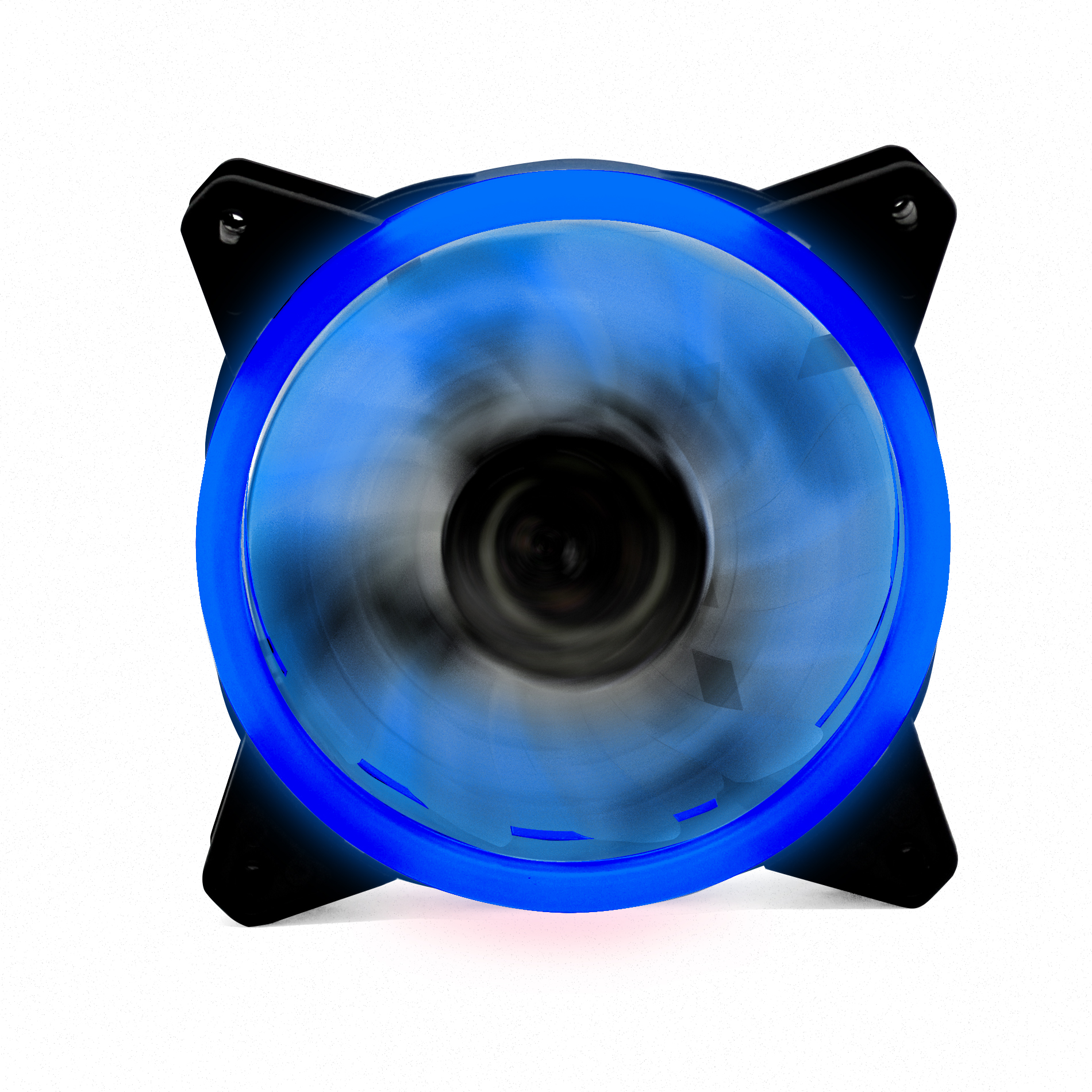 Ventilador ordenador doble led azul phoenix 12cm - 3 a 4 pines -  1200rpm -  silencioso