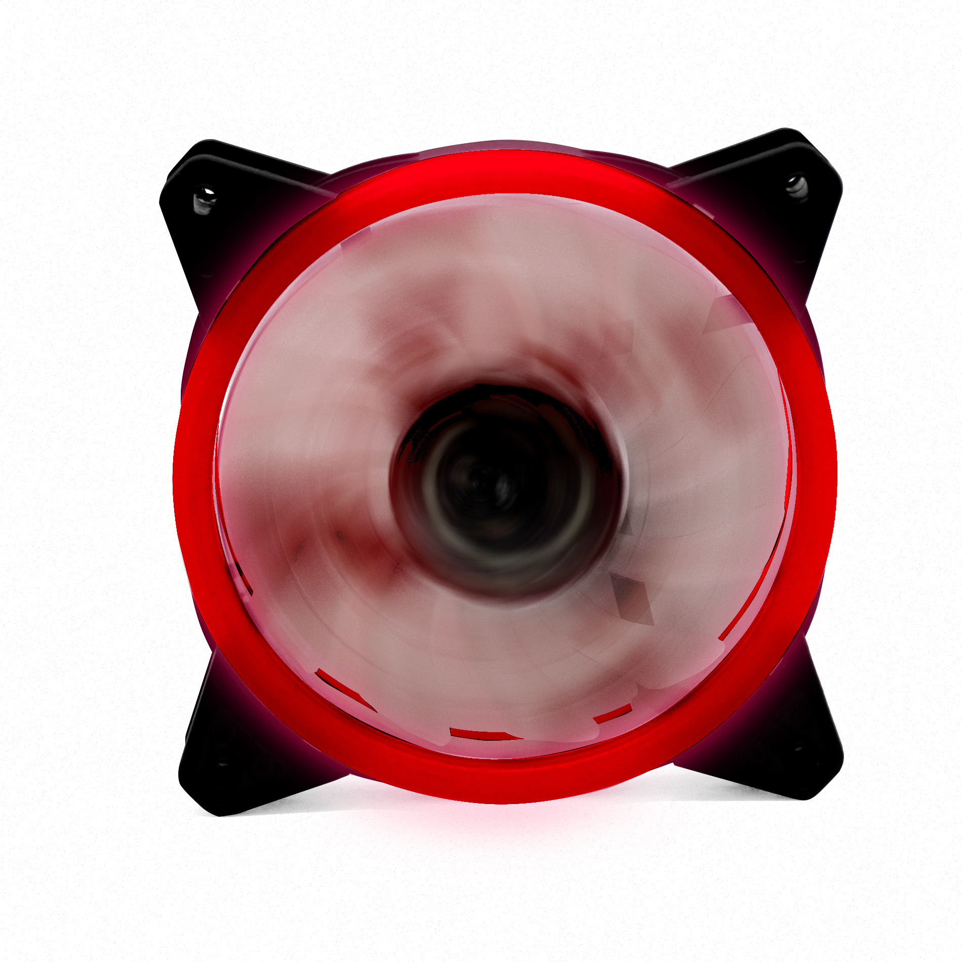 Ventilador ordenador doble led rojo phoenix 12cm - 3 a 4 pines -  1200rpm -  silencioso