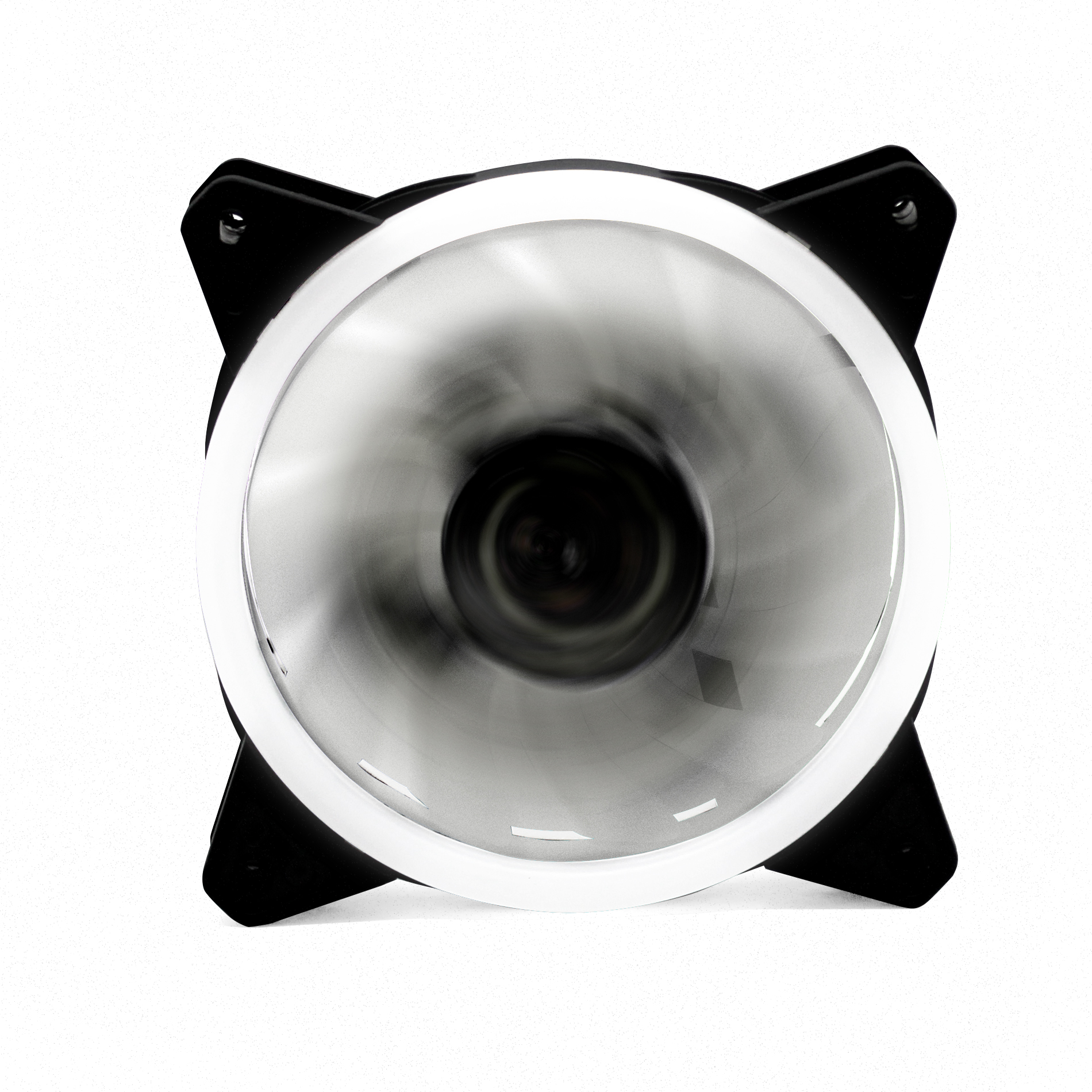 Ventilador ordenador doble led blanco phoenix 12cm - 3 a 4 pines -  1200rpm -  silencioso -  color blanco