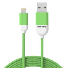 Cable nylon pantone lightning a usb 1.5m verde