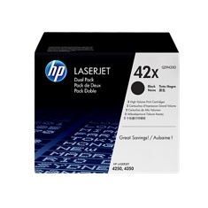 Toner hp q5942xd negro pack 2 und laserjet 4250 - 4250dtn - 4250tn - 4350