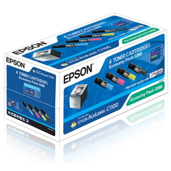 Pack toner epson aculaser c1100 pack de 3 unidades color + 1 negro