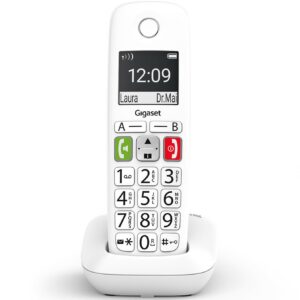 Telefono fijo inalambrico gigaset e290 blanco 150 numeros -  21 tonos