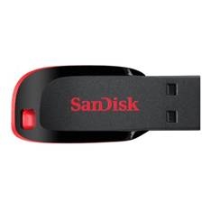 Memoria usb 2.0 sandisk 64gb cruzer blade rojo