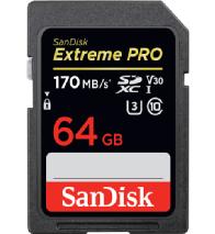 Tarjeta sandisk extreme pro sdxc card 64gb -  170mb - s v30 uhs - i u3