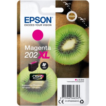 Cartucho tinta epson c13t02h34010 singlepack magenta 202xl claria premium ink xp - 6000 - xp - 6005 kiwi