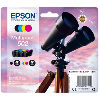 Multipack tinta epson 502 negro cian magenta amarillo ink