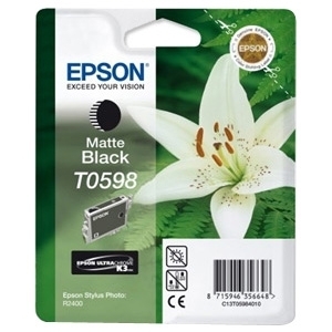 Cartucho tinta epson t0598 ultrachrome negro mate -  flor blanca