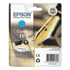 Cartucho tinta epson t162240 cian  wf - 2010 - 2510 - 2520 - 2530 - 2540 -  pluma