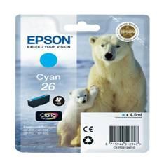 Cartucho tinta epson t261240 cyan 26 xp - 600 - 605 - 700 - 800 -  oso polar