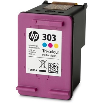 Cartucho tinta hp original 303 t6n01ae tricolor cian magenta amarillo