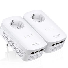 Pack x2 adaptarodes de red linea electrica 1200mbps power line tp - link